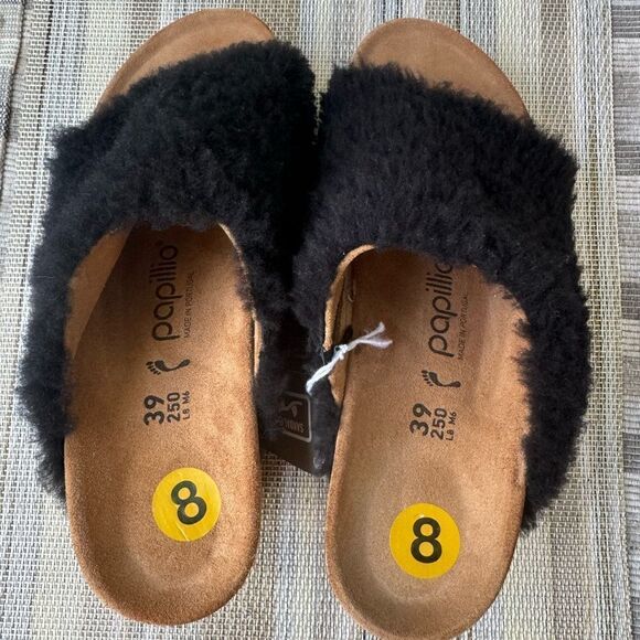 NWT BIRKENSTOCK NAMIKA TEDDY WEDGE
IN BLACK Size US 8 EU 39 - Picture 6 of 12